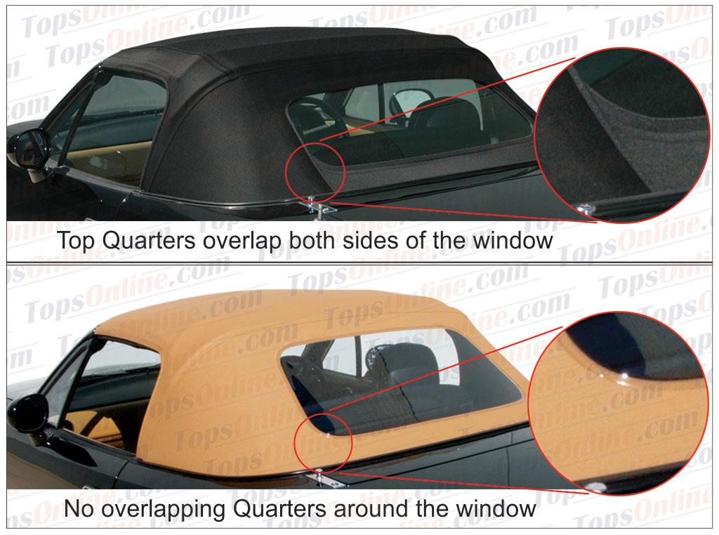 Comparison of 2-Piece Look and 1-Piece Miata convertible tops